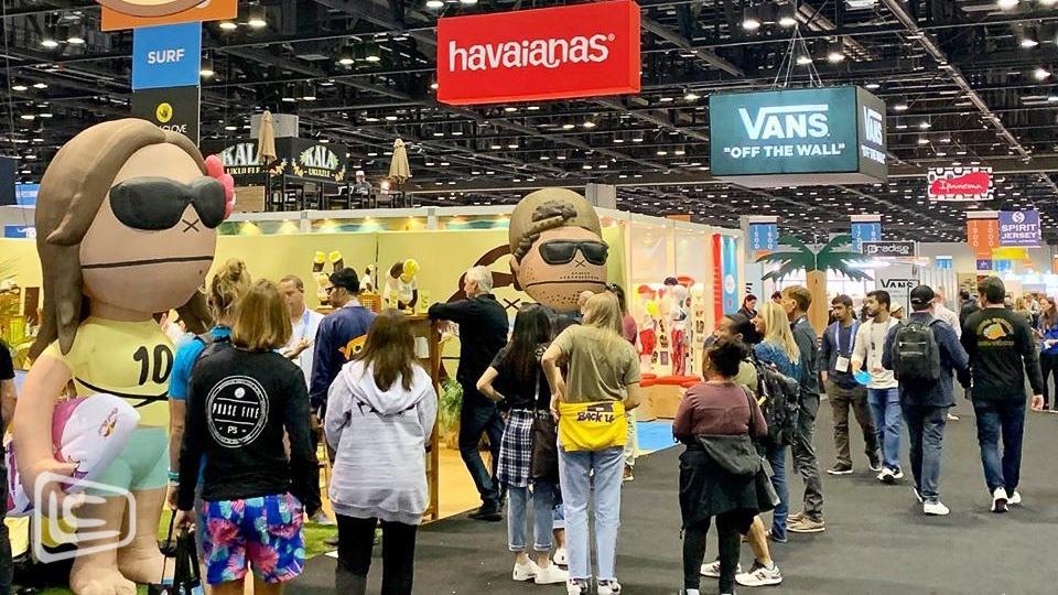 Custom Inflatable Sun Bum Mascots at Trade Show