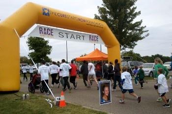 The Cure Starts Now Inflatable Arch at Fundraising Race Event
